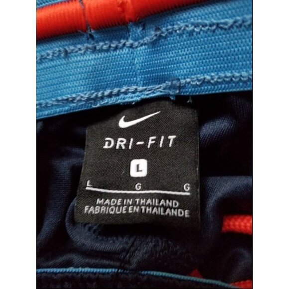 Nike Dri-Fit Elite Basketball Shorts Navy Blue/Orange - Picture 8 of 12